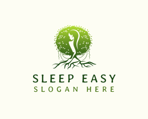 Eco Feminine Tree  logo design