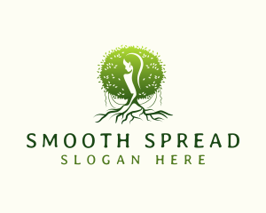 Eco Feminine Tree  logo design