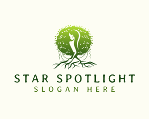 Eco Feminine Tree  logo design