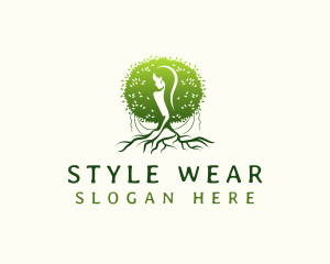 Eco Feminine Tree  logo design