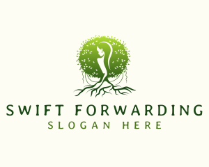 Eco Feminine Tree  logo design