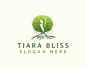 Eco Feminine Tree  logo design