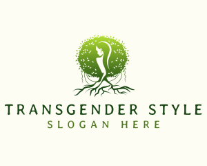 Eco Feminine Tree  logo design