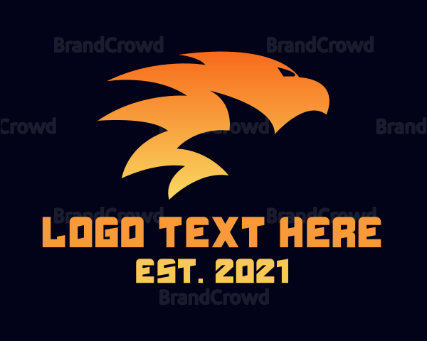 Flaming Tribal Bird Logo