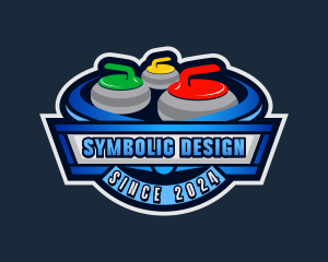 Emblem - Curling Sport Emblem logo design