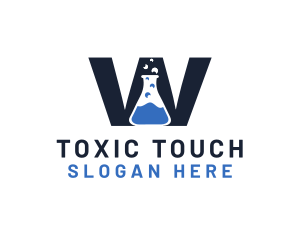 Toxic - Science Laboratory Letter W logo design