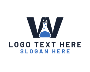 Toxic - Science Laboratory Letter W logo design