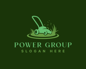 Gardening Lawn Mower Logo