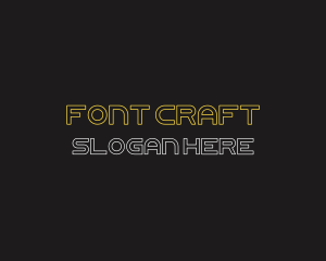Futuristic Font Text logo design