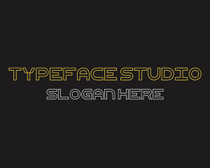 Futuristic Font Text logo design