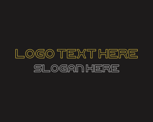 Text - Futuristic Font Text logo design