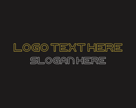 70s - Futuristic Font Text logo design