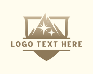 Rural - Mountain Peak Sparkle logo design