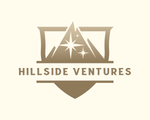 Hillside - Mountain Peak Sparkle logo design