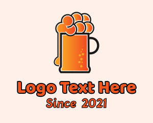 Minimalist Orange Beer logo design