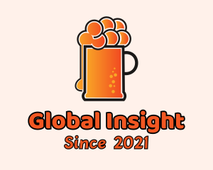 Drinking - Minimalist Orange Beer logo design