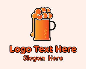 Minimalist Orange Beer Logo