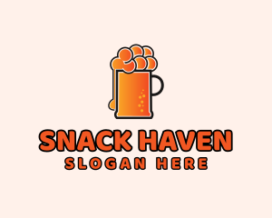 Minimalist Orange Beer logo design