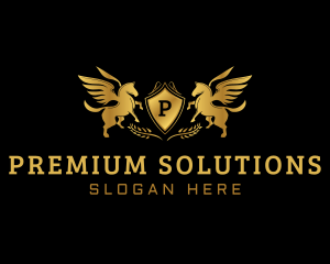 Premium Pegasus Crest logo design