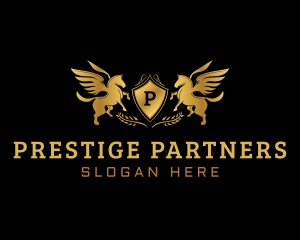 Elite - Premium Pegasus Crest logo design