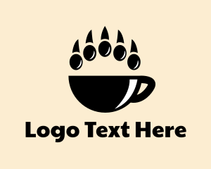Coffee - Paw Claws Cup logo design