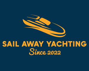 Golden Yacht Sail Boat  logo design