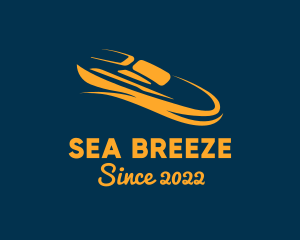 Golden Yacht Sail Boat  logo design