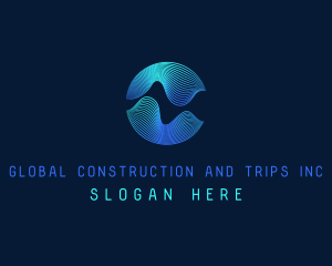 Industrial Designer - Digital Tech Waves logo design