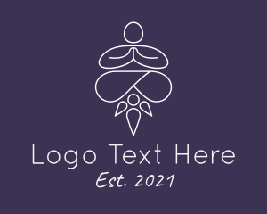Yoga - Yoga Meditation Pose logo design
