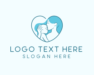 Heart - Mother Baby Love logo design