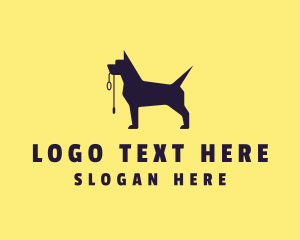 Dog - Pet Dog Leash logo design