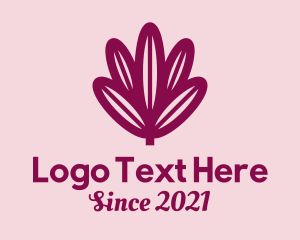 Purple - Flower Bloom Orchid logo design