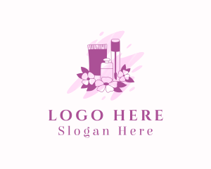 Esthetician - Floral Beauty Cosmetics logo design