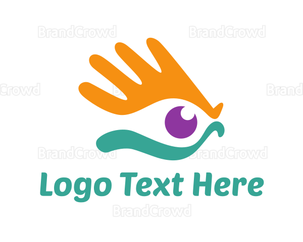 Hand Rooster Eye Logo