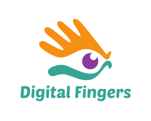 Fingers - Hand Rooster Eye logo design