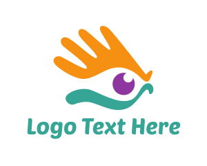 Tropical - Hand Rooster Eye logo design