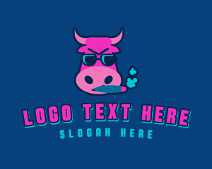 Cow - Angry Cow Cigar logo design