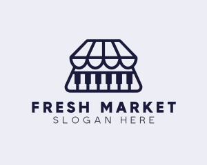 Market - Piano Music Market logo design