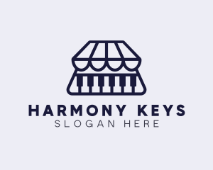 Piano - Piano Music Market logo design