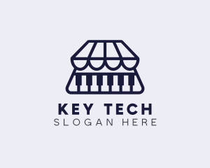 Keyboard - Piano Music Market logo design