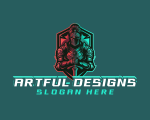 Medieval Knight Gaming logo design