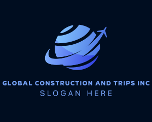 Global Airplane Flight logo design