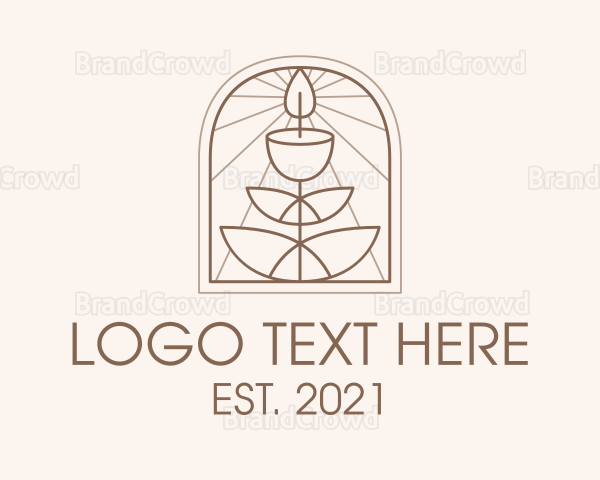 Brown Window Candle Logo