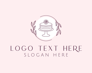 High Tea - Flower Cake Dessert logo design