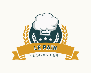 Boulangerie - Chef Baker Hat Toque logo design