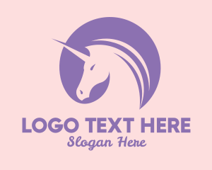 Horse - Beauty Unicorn Salon logo design