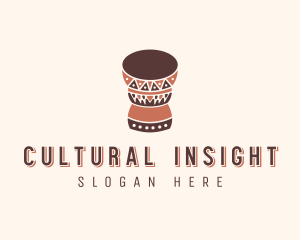 Musical Djembe Drum logo design