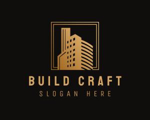 Gold Building Architecture logo design