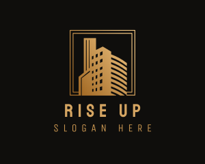 Gold Building Architecture logo design