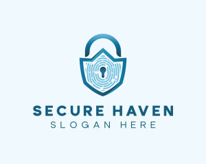 Privacy - Security Biometric Lock logo design